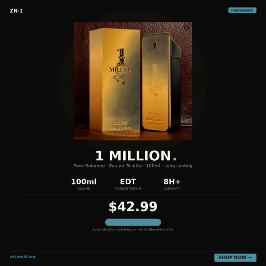 1 Million Paco Rabanne — Eau de Toilette | 100ml | Long Lasting Designer Fragrance