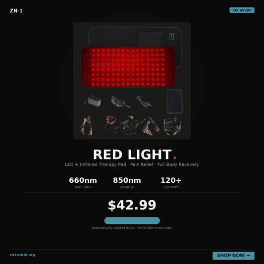 Red Light Therapy Pad — LED + Infrared | Pain Relief | Face & Body Recovery